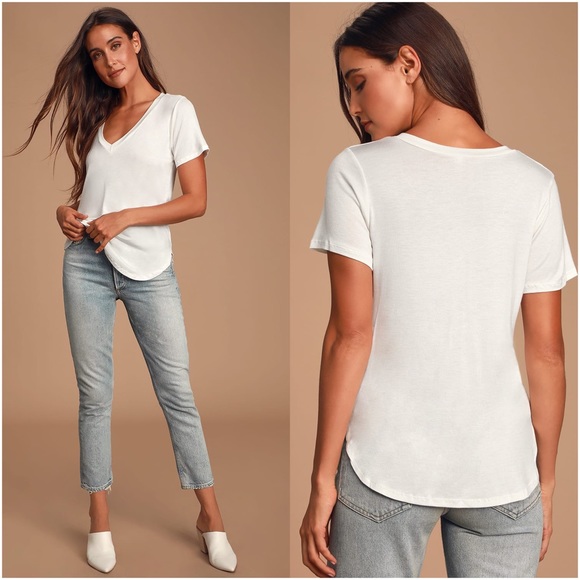 Lulus Tops - Lulu’s | Tee For You White Tee